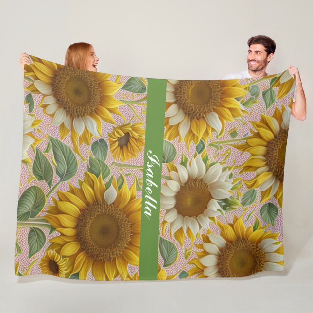 Popular Sunflower Beautiful Collection Fleece Blanket (In Situ)