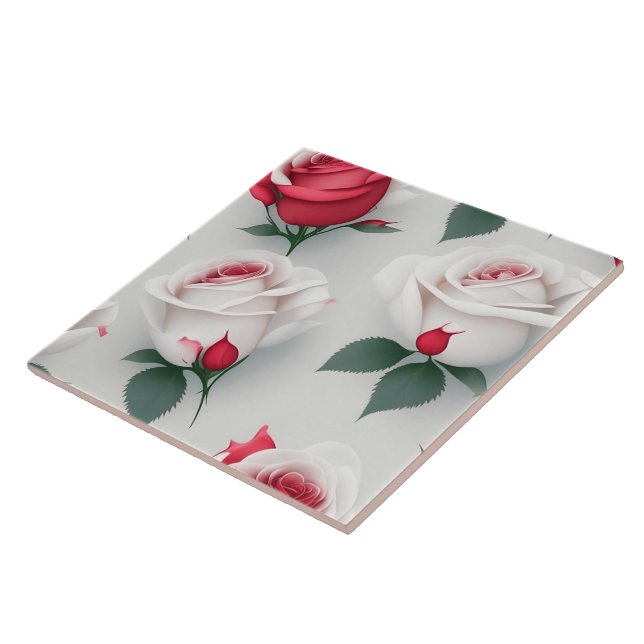 Popular Vintage Love Rose Collection Tile (Side)