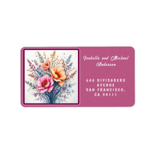 Popular Wildflowers Beautiful Luxury Collection Label