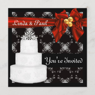 Popular WINTER Wedding INVITATION With Snowflakes