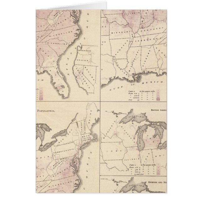 Population and Density - United States Census 1870 (Front)