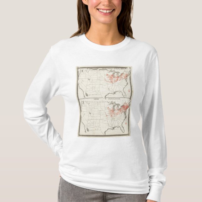 Population United States census T-Shirt (Front)
