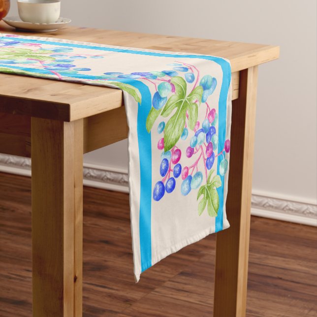 Porcelain Berries on a Table Runner (In Situ)