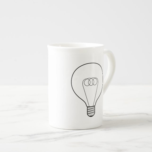 porcelain cup with light bulb (Front Right)