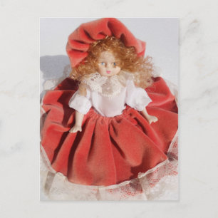 porcelain doll postcard