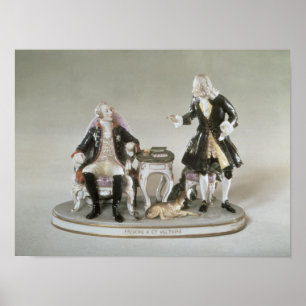 Porcelain figure of Frederick II of Prussia Poster
