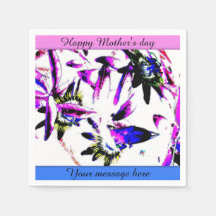 Porcelain Flower Mother's day Custom Paper Napkins