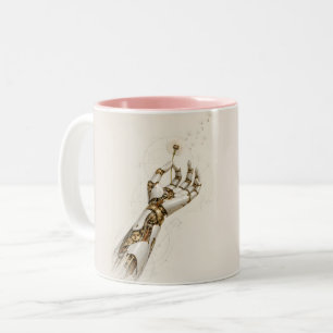 Porcelain Grace Two-Tone Coffee Mug