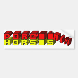 Porcelain Horses Bumper Sticker