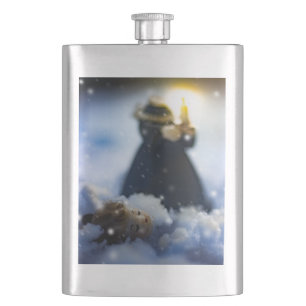 Porcelain in Snow X Hip Flask