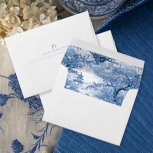 Porcelain-Inspired Chinoiserie Pattern ID1094 Envelope