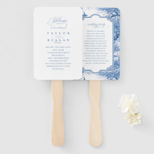 Porcelain-Inspired Chinoiserie Pattern ID1094 Hand Fan