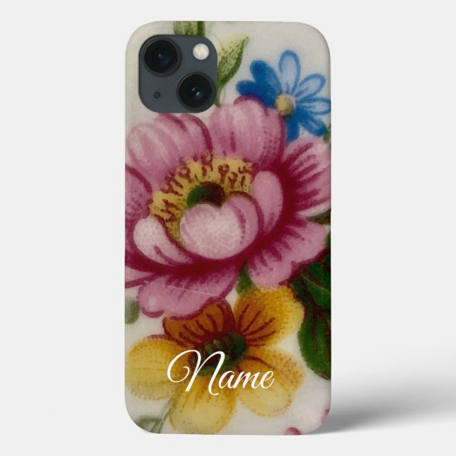 Porcelain Inspired Floral Case-Mate iPhone Case (Back)