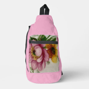 Porcelain Inspired Floral Sling Bag