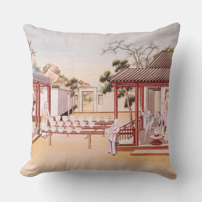 Porcelain Making (w/c on paper) Cushion (Front)