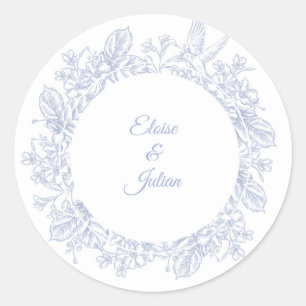 Porcelain Meadow Chinoiserie Personalised Sticker