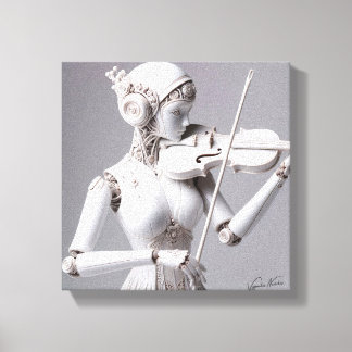 Porcelain robot canvas print