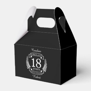 Porcelain traditional wedding anniversary 18 years favour box