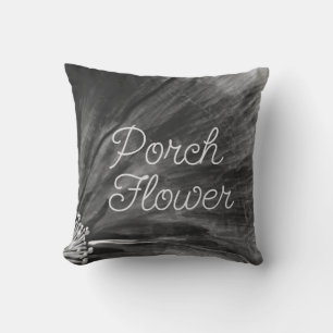 Porch Flower / Black and White / Cushion