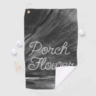 Porch Flower / Black and White / Golf Towel