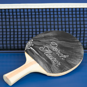 Porch Flower / Black and White / Ping Pong Paddle