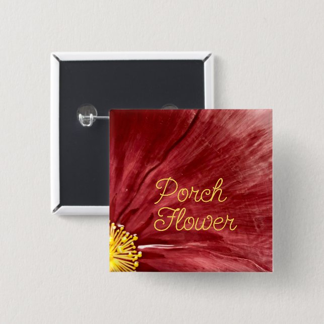 Porch Flower / Original / 15 Cm Square Badge (Front & Back)