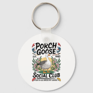 Porch Goose Social Club Gotta Go Dress My Goose Key Ring
