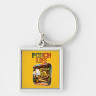 Porch life jamaica key ring