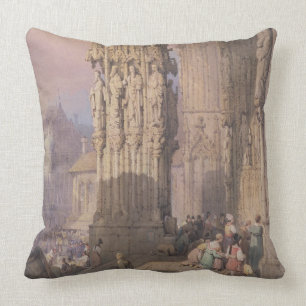 Porch of Regensburg Cathedral Cushion