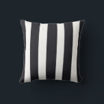 Porch Throw Pillow Elegant Black & White  Stripes<br><div class="desc">Porch Throw Pillow For Outdoor Patio - Elegant black and white striped outdoor pillow. Treat your patio chairs, bench, or garden set to a fresh new modern chic look, with these stylish outdoor pillows. Mildew resistant. Own this elegant chic throw pillow with black & white stripes NOW. Makes a great...</div>