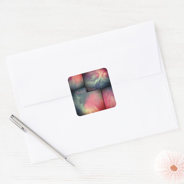 Porch View / Corona / Square Sticker (Envelope)