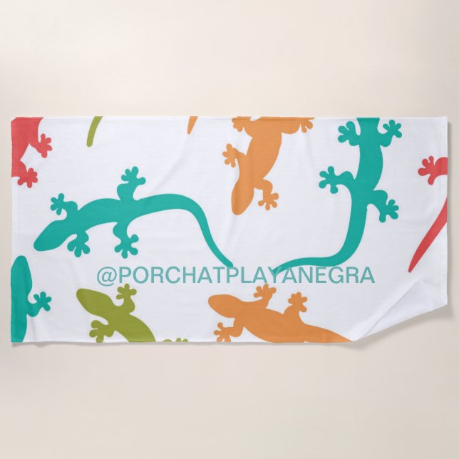 PorchAtPlayaNegra Gecko Beach Towel (Front)