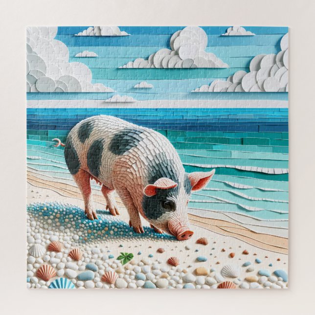 Porcine Shores and Pebbled Beaches Jigsaw Puzzle (Vertical)