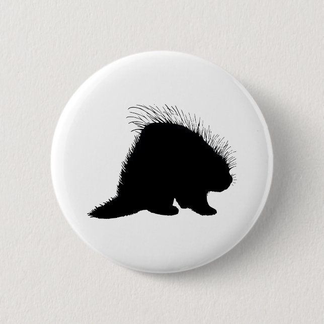 Porcupine 6 Cm Round Badge (Front)