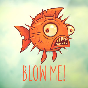 Porcupine Blowfish Cartoon - Blow Me