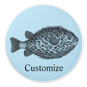 Porcupine blowfish  Thunder_Cove Ceramic Knob