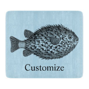 Porcupine blowfish Thunder_Cove Cutting Board