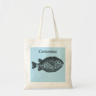 Porcupine blowfish  Thunder_Cove   Place Card Hold Tote Bag