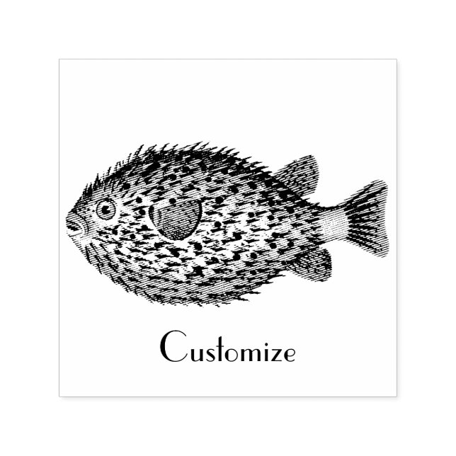 Porcupine blowfish Thunder_Cove Self-inking Stamp (Design)