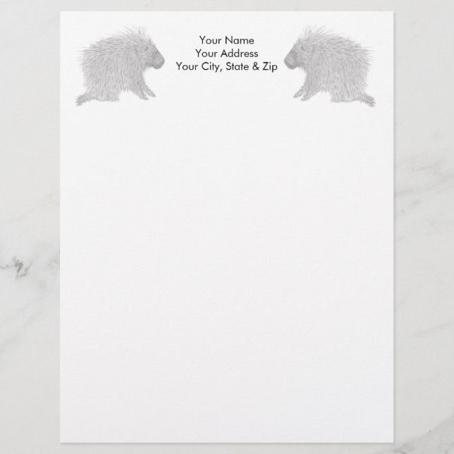 Porcupine Custom Letterhead (Front)
