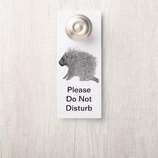 porcupine door hanger (On Knob)