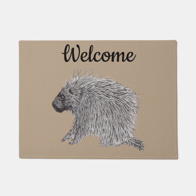 Porcupine Doormat (Front)