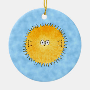 Porcupine Fish. Ceramic Tree Decoration