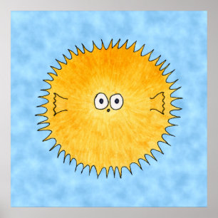Porcupine Fish. Poster