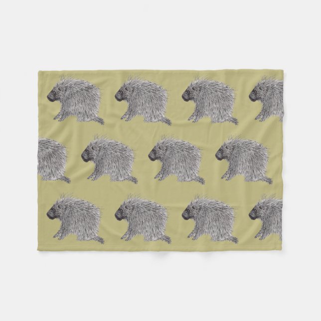 Porcupine Fleece Blanket (Front (Horizontal))