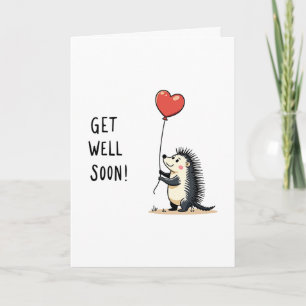 Porcupine Get Well Card