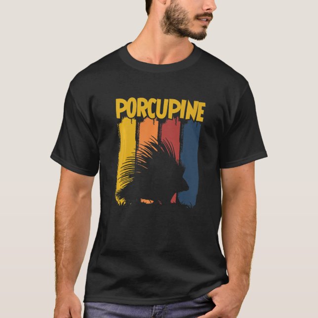 Porcupine  Great Sharp Hugger Hedgehog Cuddle  1 T-Shirt (Front)