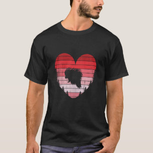 Porcupine Heart Love Valentines Day Vintage Retro T-Shirt