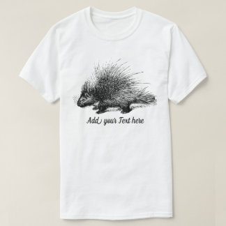 Porcupine Illustration personalizable Mens T-Shirt