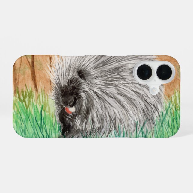 Porcupine iPhone 16 Case (Back Horizontal)